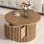 Table basse ronde, table basse de ferme avec tiroir, table centrale, table de salon