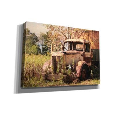 «Old Yellow Truck» par Lori Deiter, art mural sur toile