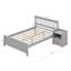 Base de lit plateforme avec tête et pied de lit, table de chevet avec tiroir de rangement et tablettes supérieures-1062218546-1062218541