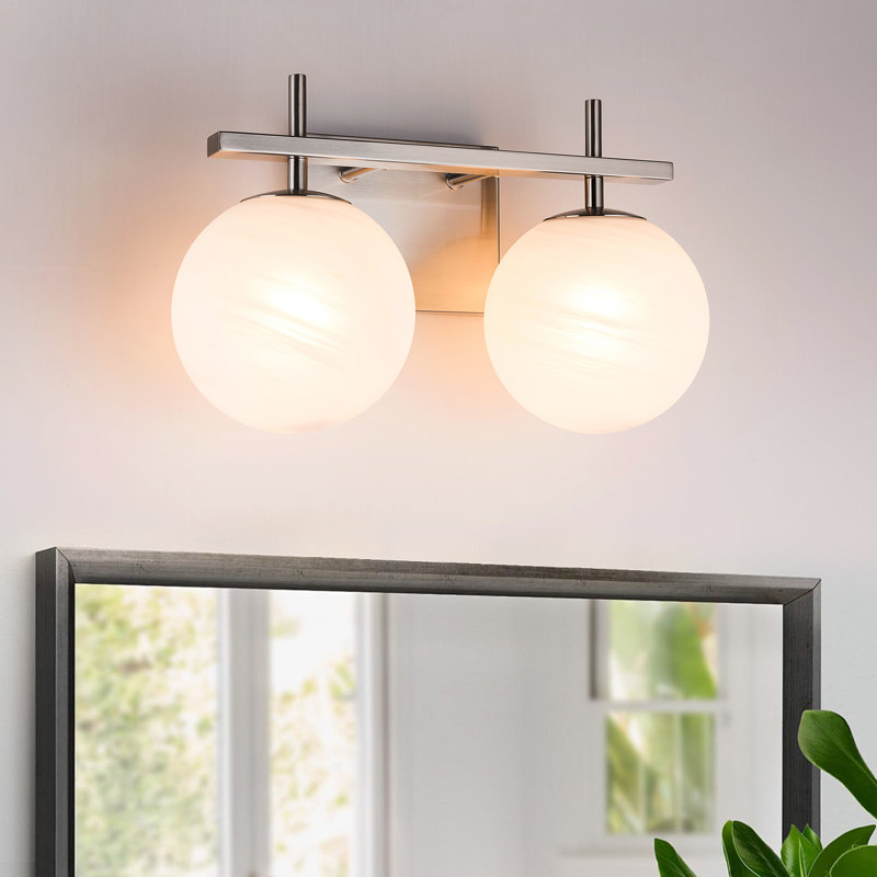 Éclairage pour meuble-lavabo à intensité variable Lio, Nickel poli, 2