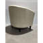 Fauteuil d'appoint demi-tonneau en similicuir avec repose-pieds