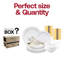 Service de vaisselle jetable en plastique blanc vintage - 120 couverts
