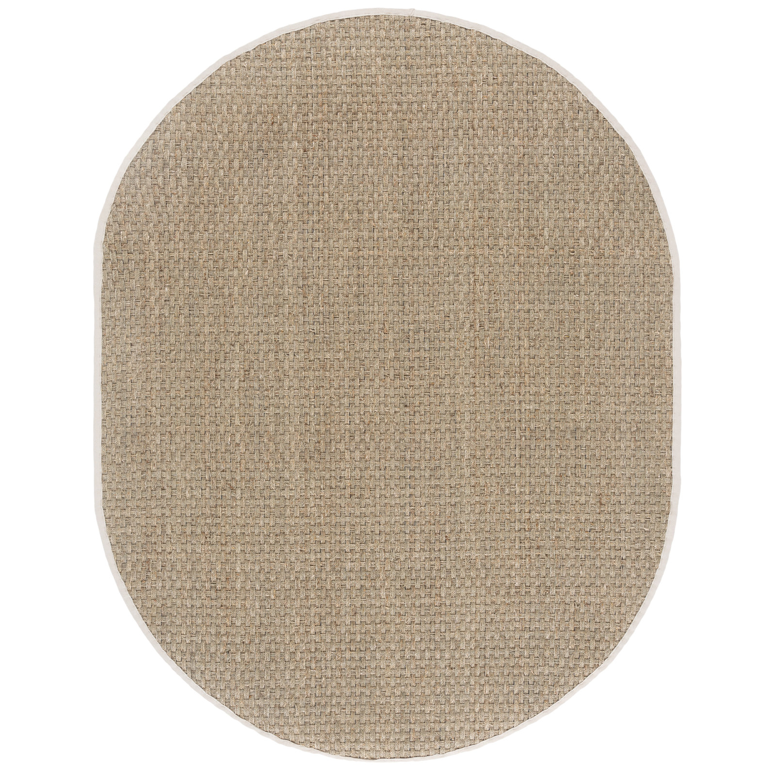 Dollard Natural Fiber Seagrass Rug, Oval 6' x 8'