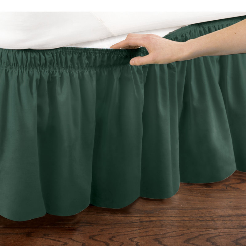  Jupe de lit Elastic, Vert, Grand