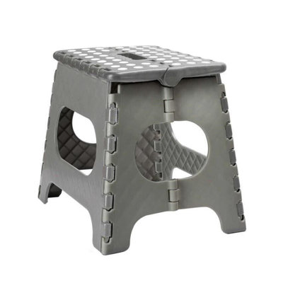 MantraRaj Folding Step Stool Lightweight Foldable Step Stool for Kids (Grey, Small)