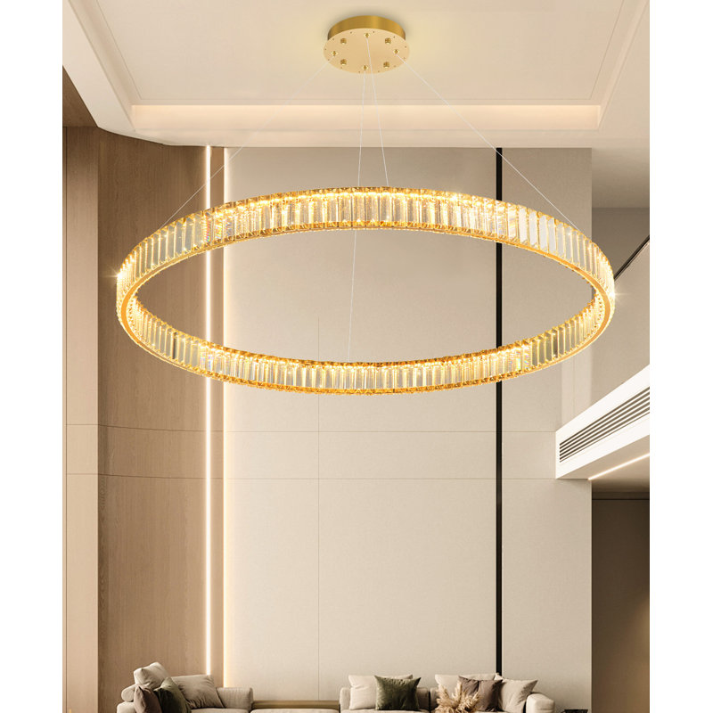 Lustre moderne 40 po à DEL, Gold