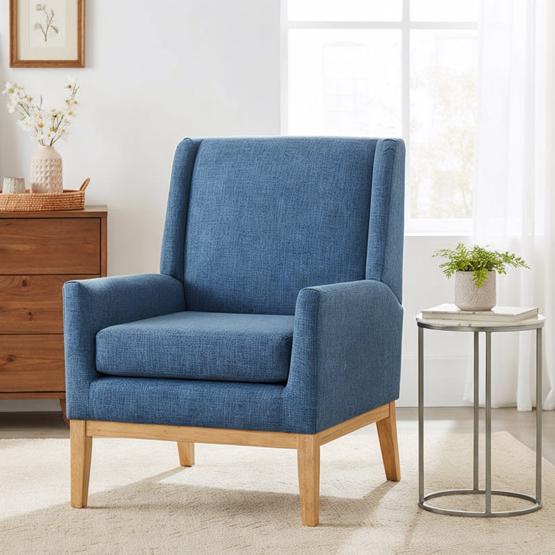 Fauteuil Amazonia, Mélange de polyester bleu