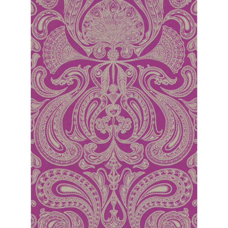 Malabar Paisley Wallpaper Roll, Mauve