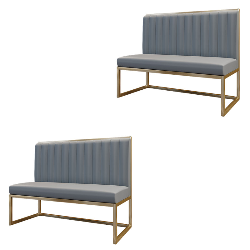 High-end light luxury restaurant bench Faux Leather Upholstered Bench