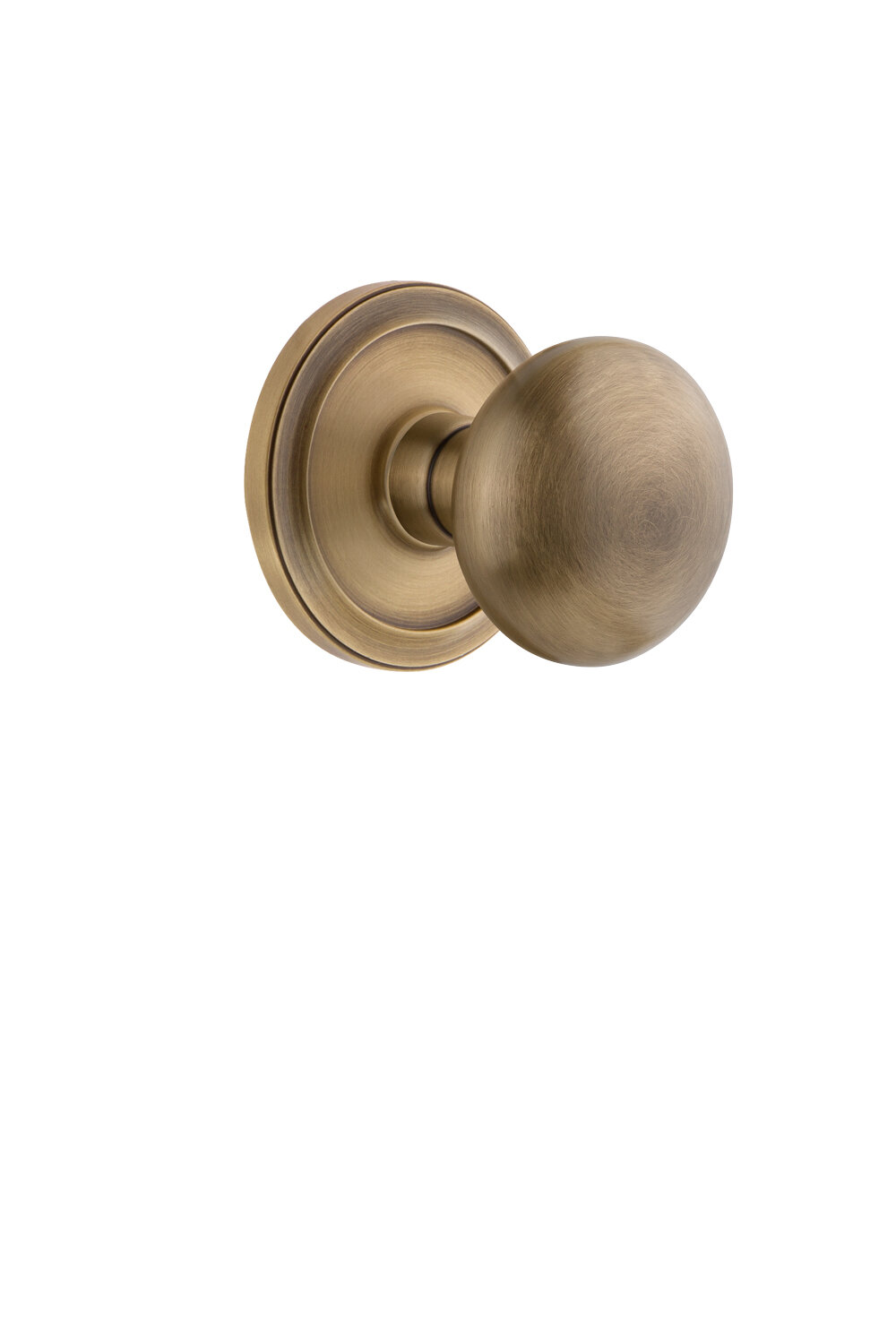 Fifth Avenue Long Plate with Windsor Knob in Lifetime Brass