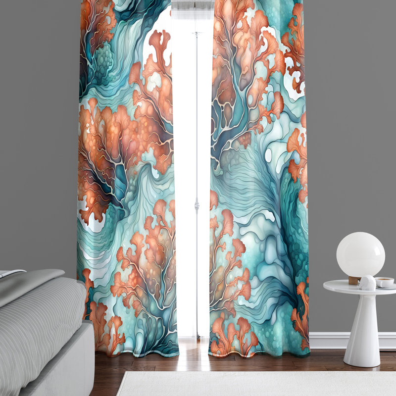 Paire de rideaux semi-transparents en polyester Eliannie, L 40 po x L 82 po