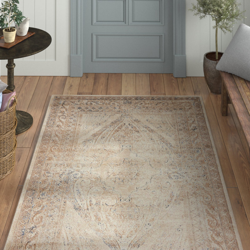 Tapis beige Colisha, Rectangle 6 pi 1 po x 9 pi