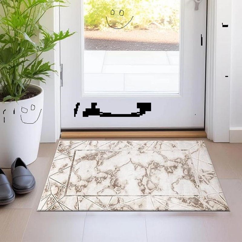 Modern Abstract Area Rugs Soft Living Room Rug Hallway Kitchen Bedroom Carpet Floor Mat, Rectangle 60 x 110 cm