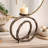 Decorative Twisted Loop Candle Holder, 11 Inch Antique Gold Aluminum