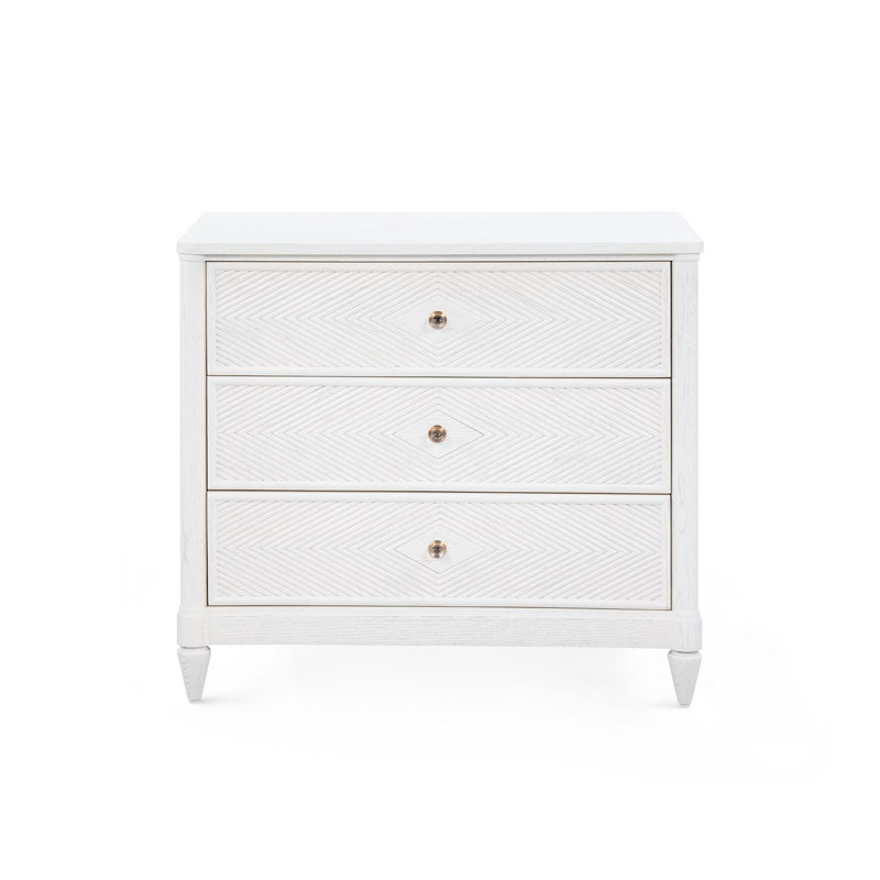Felicity 3 - Drawer Solid Wood Nightstand