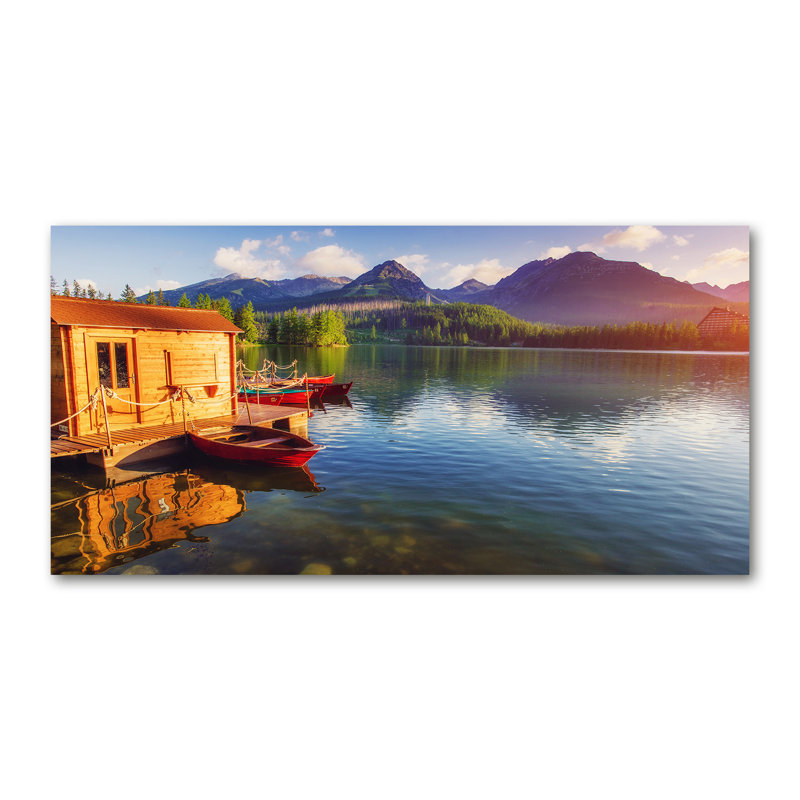 Lake In The Mountains - Wrapped Canvas Print