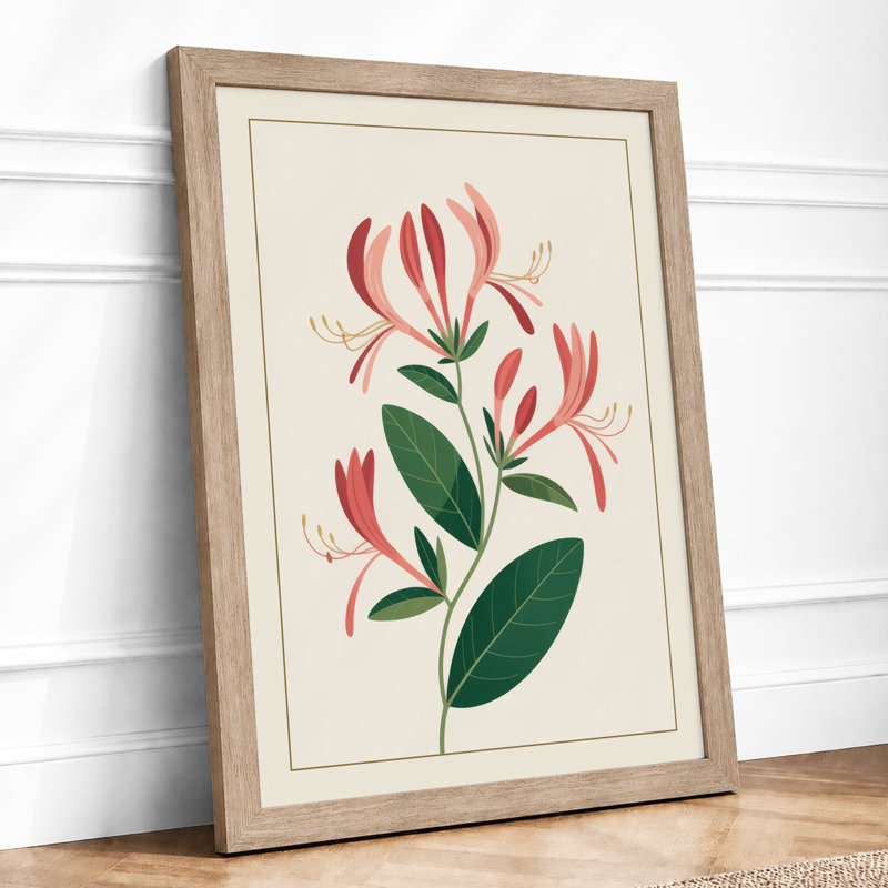 Striped Study Botanical - Print, A2 - 59.4 x 42.0 cm, Oak
