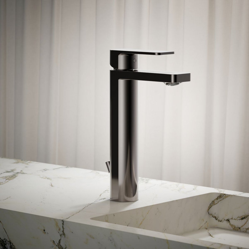 Parallel™ Tall Single-Handle Bathroom Sink Faucet, Single-Hole Faucet with Pop-Up Drain, 1.2 GPM, 1, Vibrant Brushed Nickel
