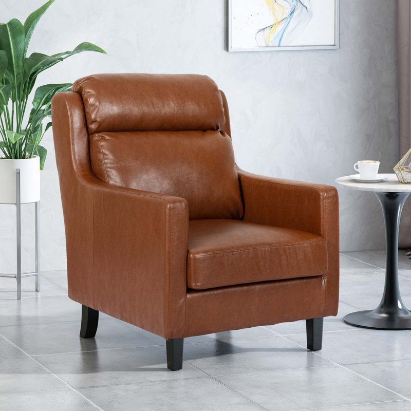 Fauteuil club moderne, Marron clair