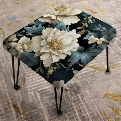 Urban Victorian Splendor Victorian Pattern IX - Floral Rectangle Ottoman