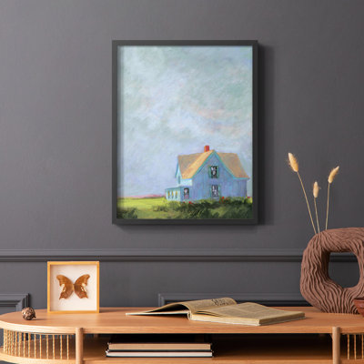 Blue Cape Framed Print - Solid Wood