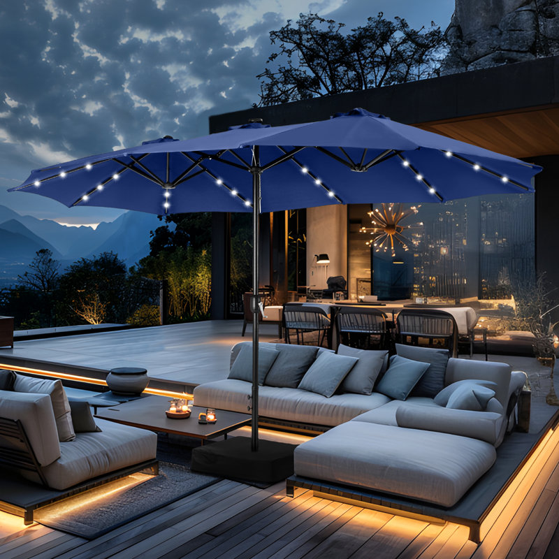 Yuliana 4m Market Parasol, Navy