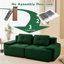 Canapé d'angle modulaire moderne de 208 cm (82 po), en velours côtelé vert, sans assemblage-186545336-186545338
