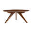 Table basse ronde en bois massif de 38 po Kaysee-2024403396