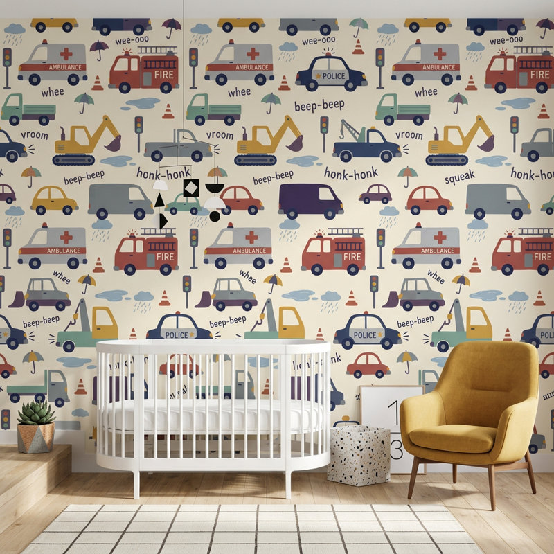 Papier peint amovible pour enfants, Non tissé, 200 po x 120 po