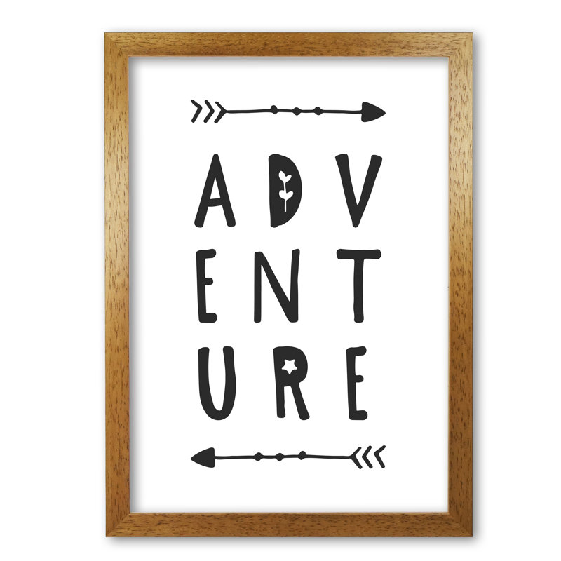 Adventure - Print, Honey Oak Frame, 60 cm H x 42 cm W x 5 cm D