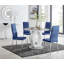 Scottsmoor Modern Halo 4 Seat Round Dining Table Set - Luxury Velvet Dining Chairs-88433825-88433836