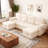 108.7" Upholstered U-Shaped Sectional Sofa Bed with Storage Pockets and USB Ports-1530706294