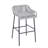 La Push Outdoor Patio Light Gray Rope Bar Stool, Set Of 2