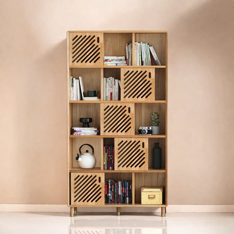 Modern versatile bookcase, (5 shelves) 73.6"H x 39.7"W x 12.5"D