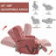 Fauteuil inclinable à deux moteurs en tissu rouge pour la détente et le soutien à la mobilité
