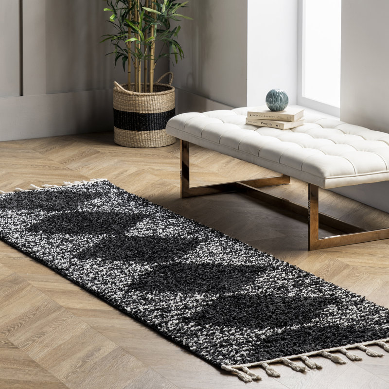 Tapis noir / gris Martins Performance, Tapis de couloir 2 pi 6 po x 6 pi