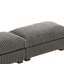Repose-pieds rectangulaire en flanelle de fourrure de lapin gris clair-571600554