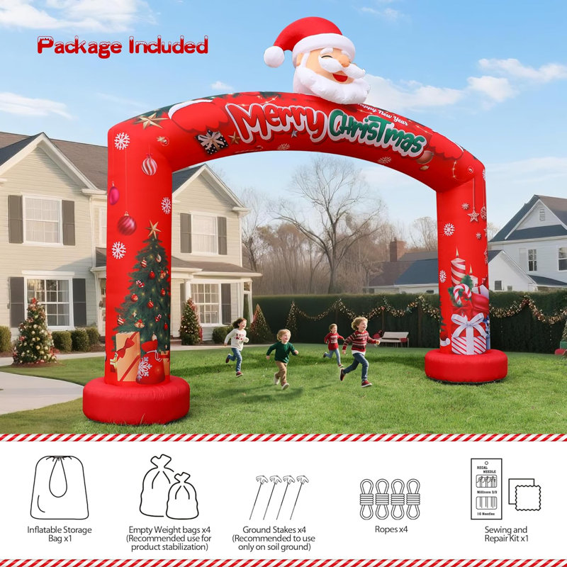 Arche gonflable saisonnière Wellcomer 21 pi x 17 pi - Noël