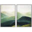 «Geometric Mid-Century Wave Collage», 2 pièces-98554340-98554341