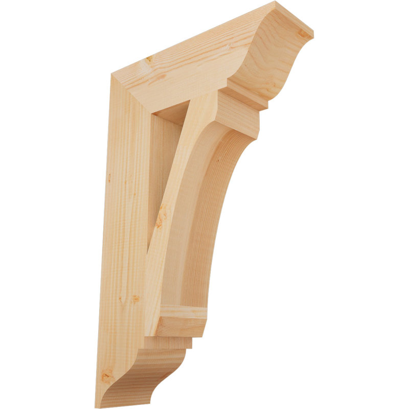 Support en bois rustique traditionnel BKTLEC01, Douglas (lisse), H 32 po x l 5,5 po x P 20 po