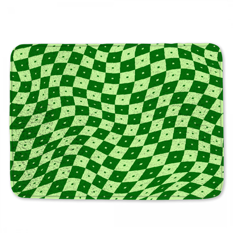 Tapis de bain Green Wavy, L 34 po x L 21 po