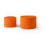 Ensemble de 2 tables gigognes en MDF, table basse artisanale ronde pour le salon / espace de loisirs, orange