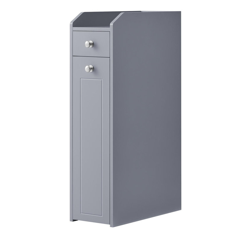Petite armoire de rangement avec tiroirs coulissants, Gris