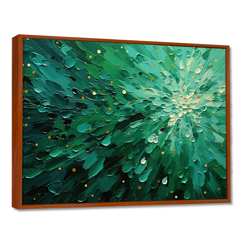 Décoration murale Emerald Euphoria II - Paysages abstraits, Reproduction avec cadre flottant, H 12 po x l 20 po, Brun