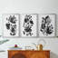Cameo Bloom IV - Toile tendue avec châssis sur mesure - 3 pièces-754180653-754180654