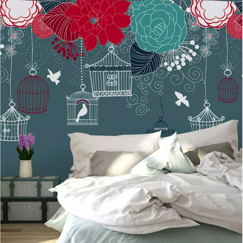 Papier peint amovible rétro Vintage, L 48,96 po x l 75 po