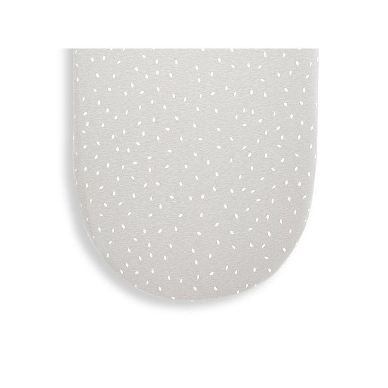 Linen Blend Fitted Moses Basket Fitted Sheet, Grey