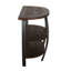 Flint Sofa Table w 2 Shelves, 52 Inch Semi Circle Top, Brown, Barrel
