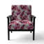 Chaise subtile à motif de fleurs et de motifs rembourrés à motif de feuilles subtiles