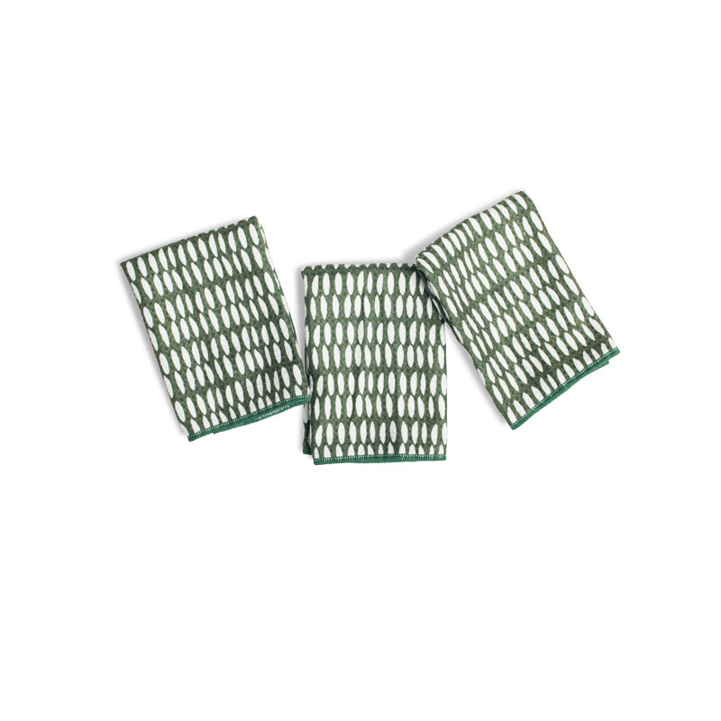 Jacquard Dish Cloth Kitchen Towel, Grass Green
